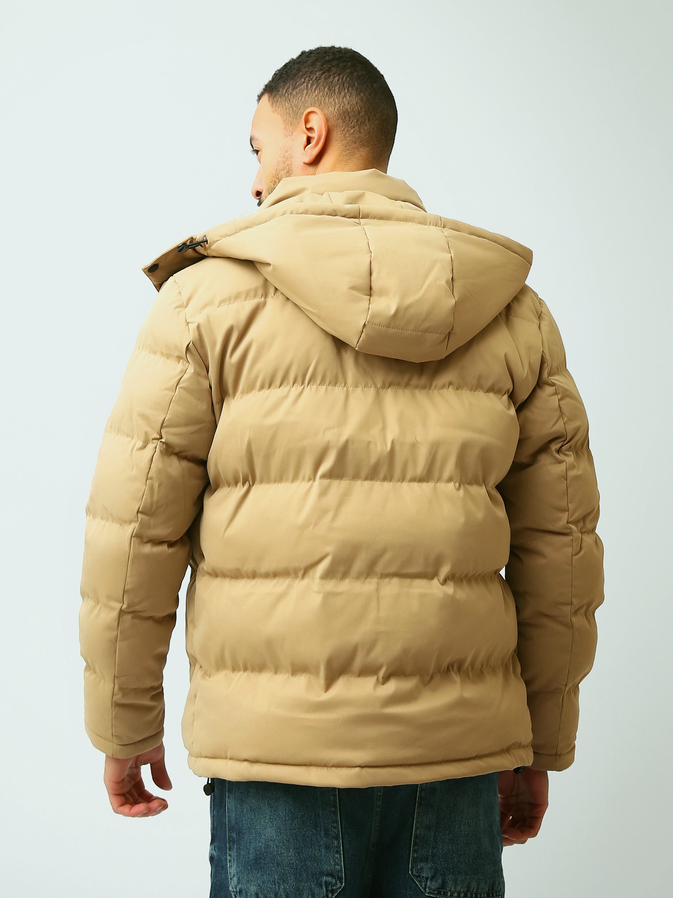 Town Team - Men's Slim basic Jackets Beige Waterproof