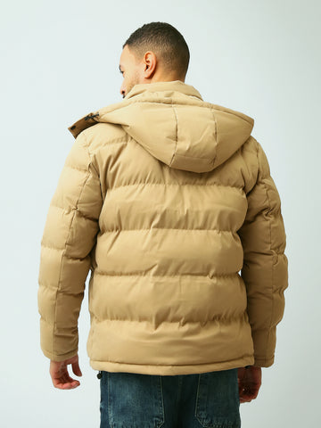 Town Team - Men's Slim basic Jackets Beige Waterproof