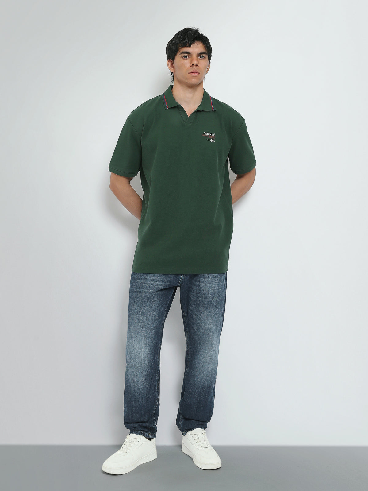 Town Team jeans basic slim cropped fit Mid-Blue