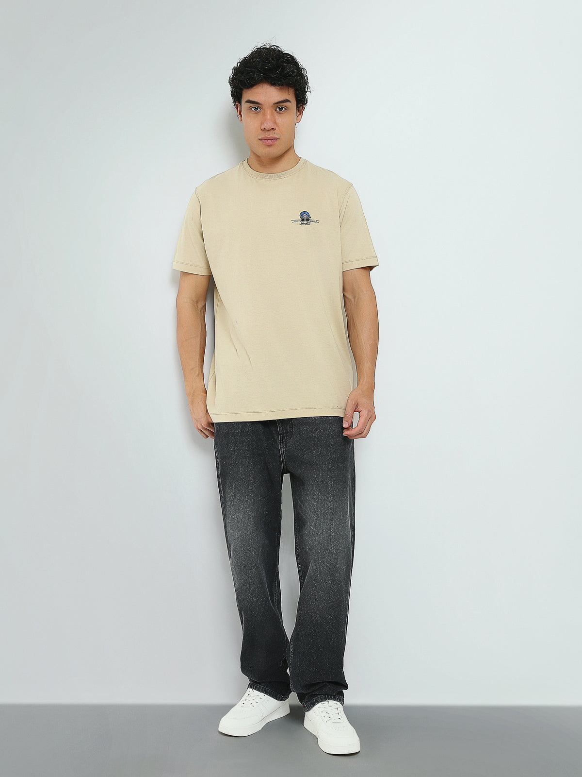 Town Team - Men's Baggy basic Jeans Black Denim