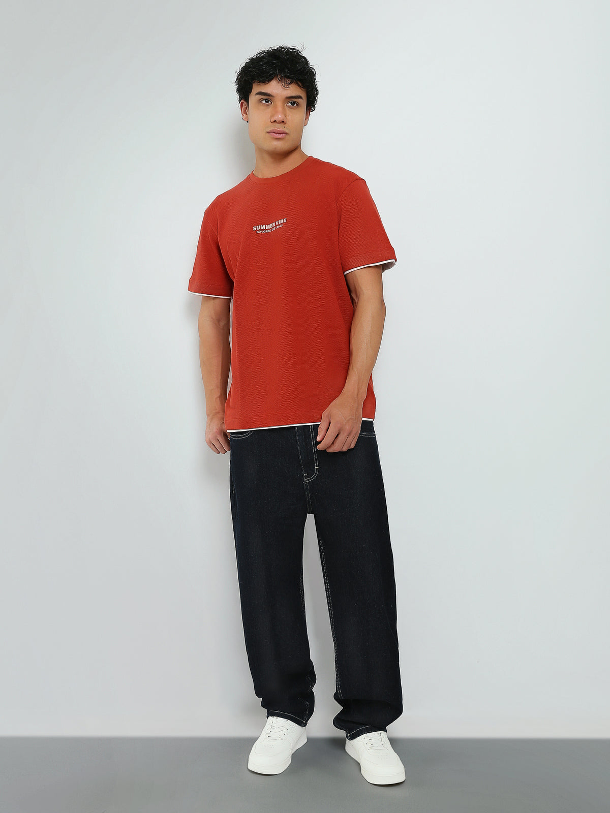 Town Team - Men's Baggy basic Jeans Black Denim