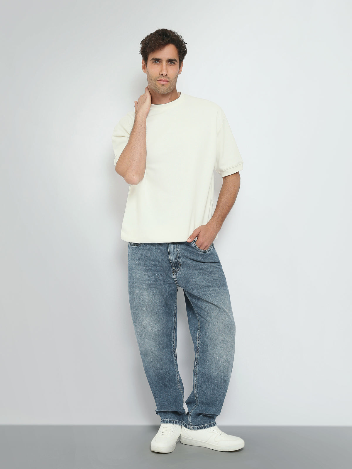 Town Team jeans basic baggy fit Mid-Blue