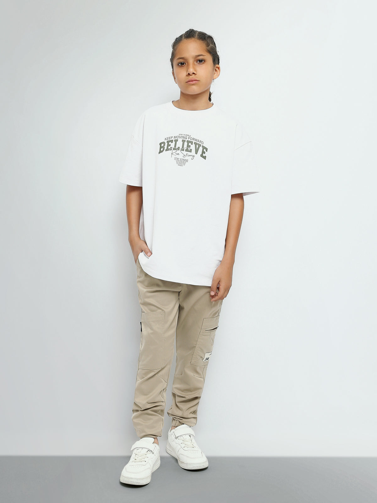 Town Team - Kids' Standard basic Boys Joggers Beige Gabardine