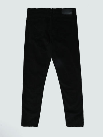 Town Team - Men's Slim 5 pockets Pants Black Mixed Materials