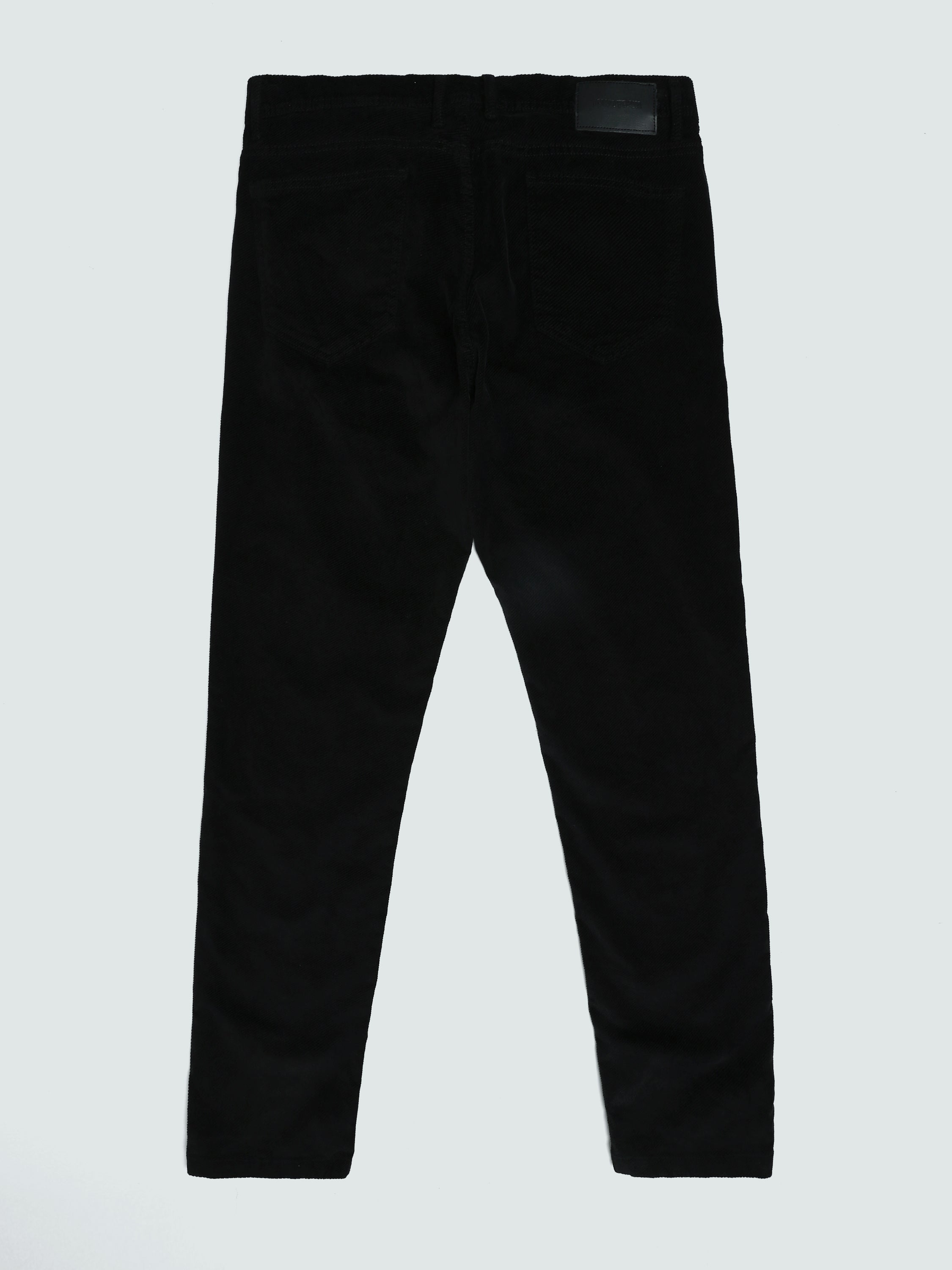 Town Team - Men's Slim 5 pockets Pants Black Mixed Materials