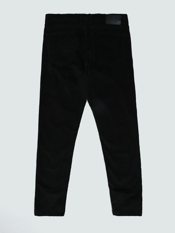 Town Team - Men's Slim 5 pockets Pants Black Mixed Materials