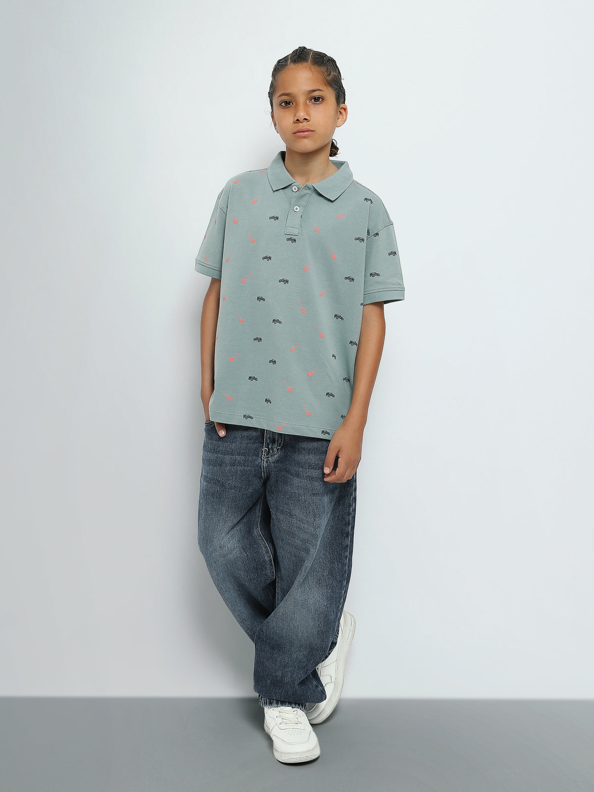 Town Team - Kids' Oversized pique Boys Polo shirts Mint Jersey