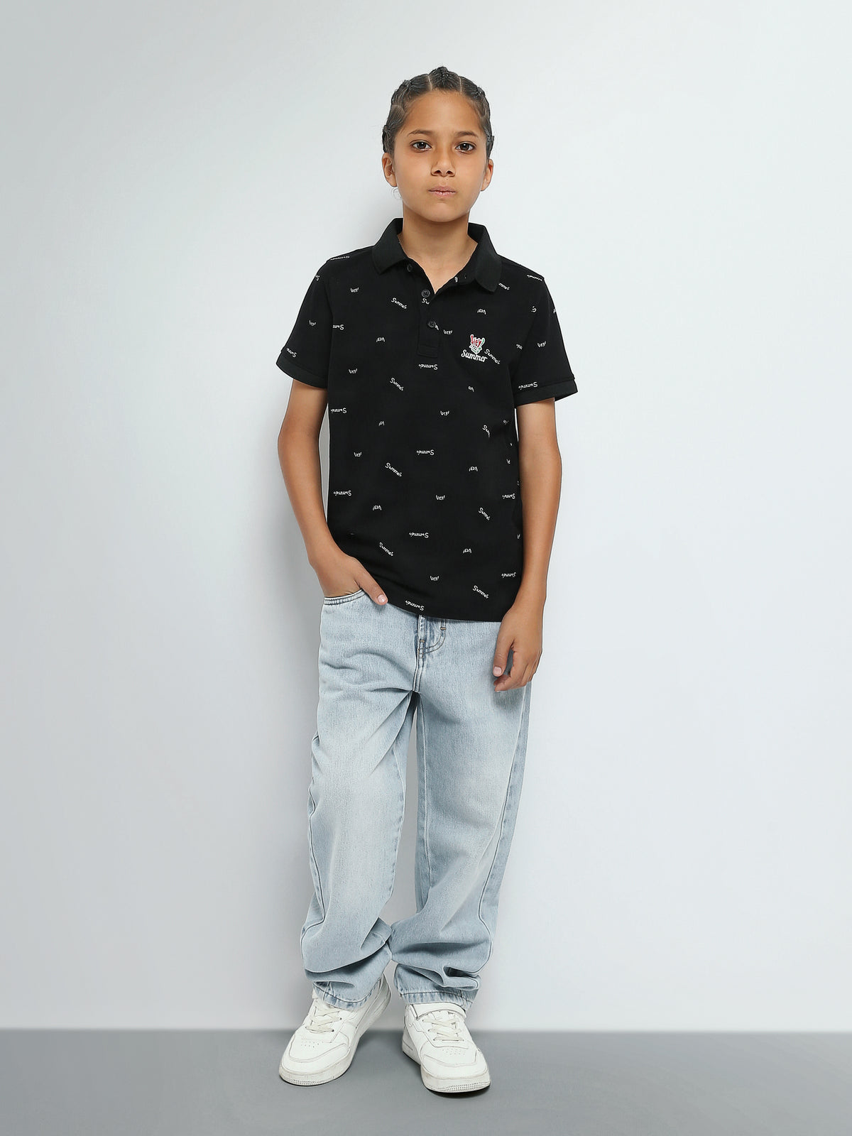 Town Team - Kids' Slim pique Boys Polo shirts Black Pique