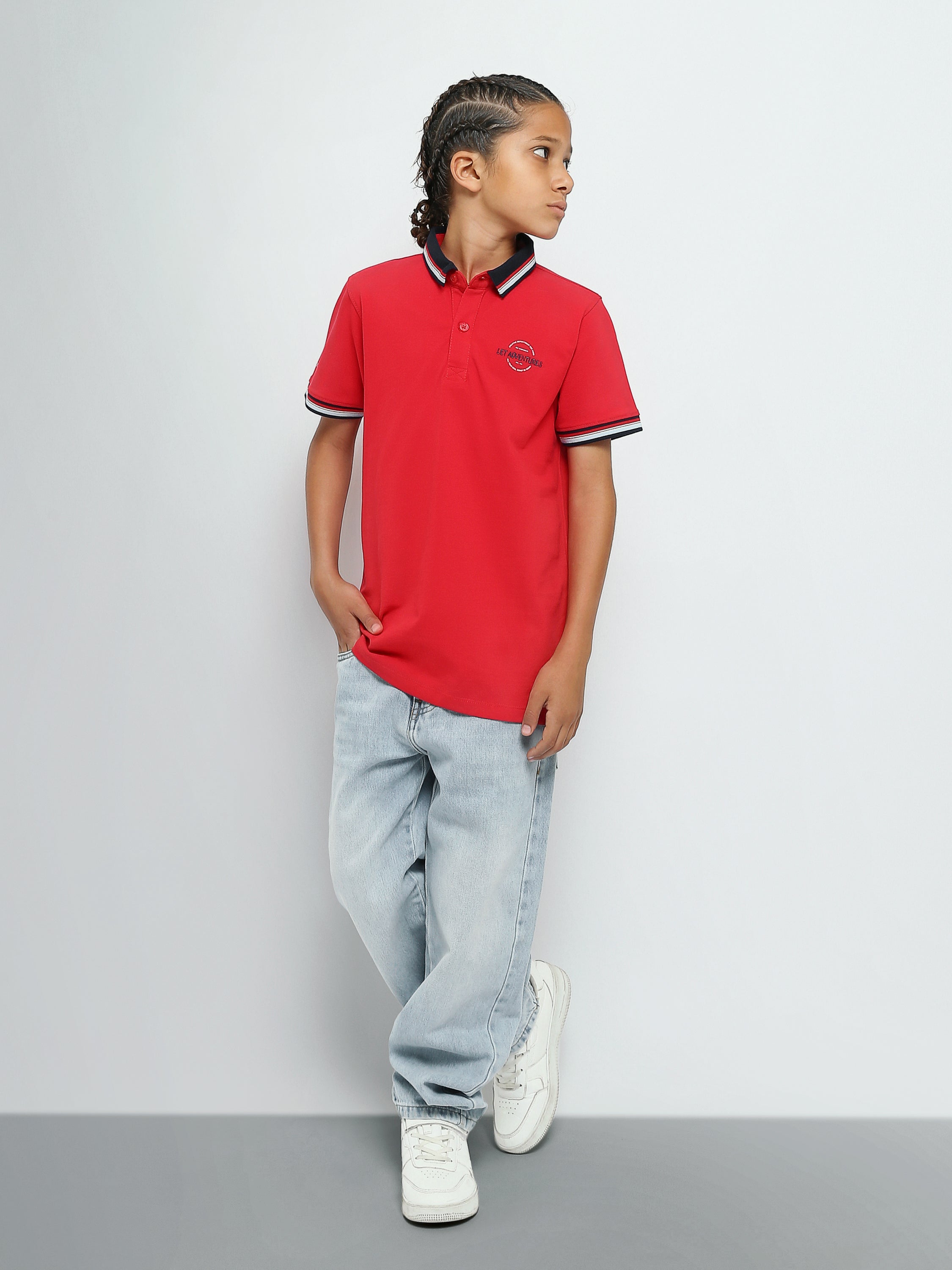 Town Team - Kids' Regular pique Boys Polo shirts White Pique