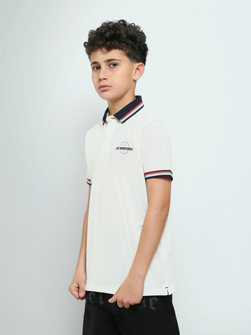 Town Team - Kids' Regular pique Boys Polo shirts White Pique
