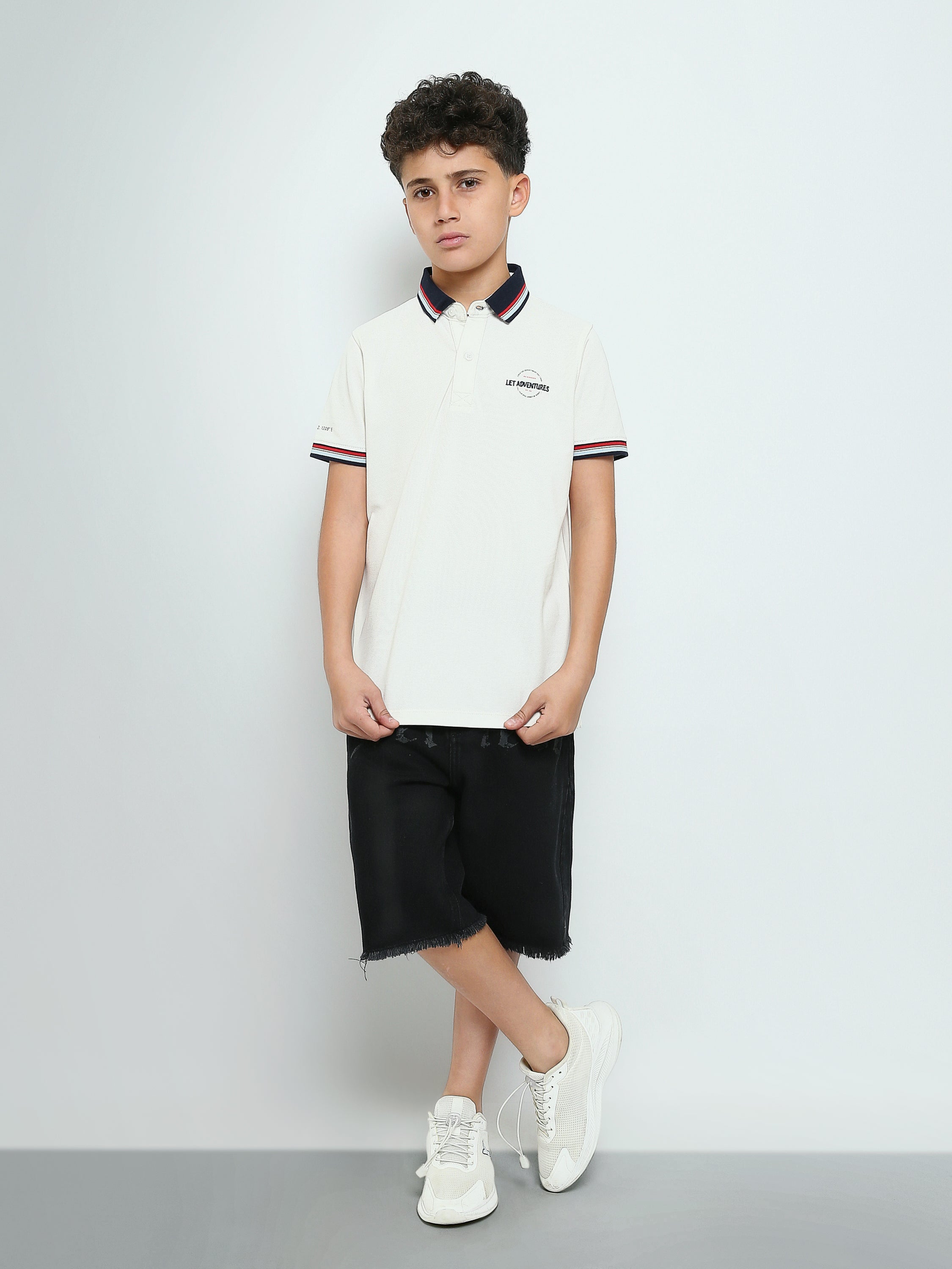 Town Team - Kids' Regular pique Boys Polo shirts White Pique