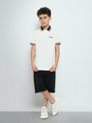 Town Team - Kids' Regular pique Boys Polo shirts White Pique