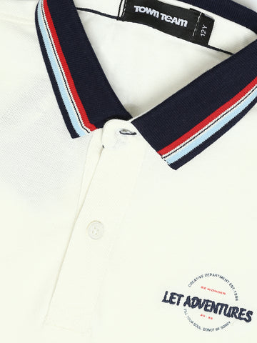Town Team - Kids' Regular pique Boys Polo shirts White Pique