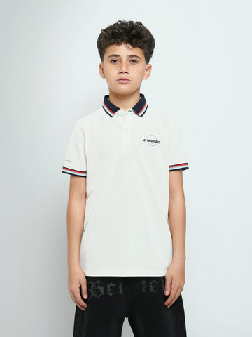 Town Team - Kids' Regular pique Boys Polo shirts White Pique