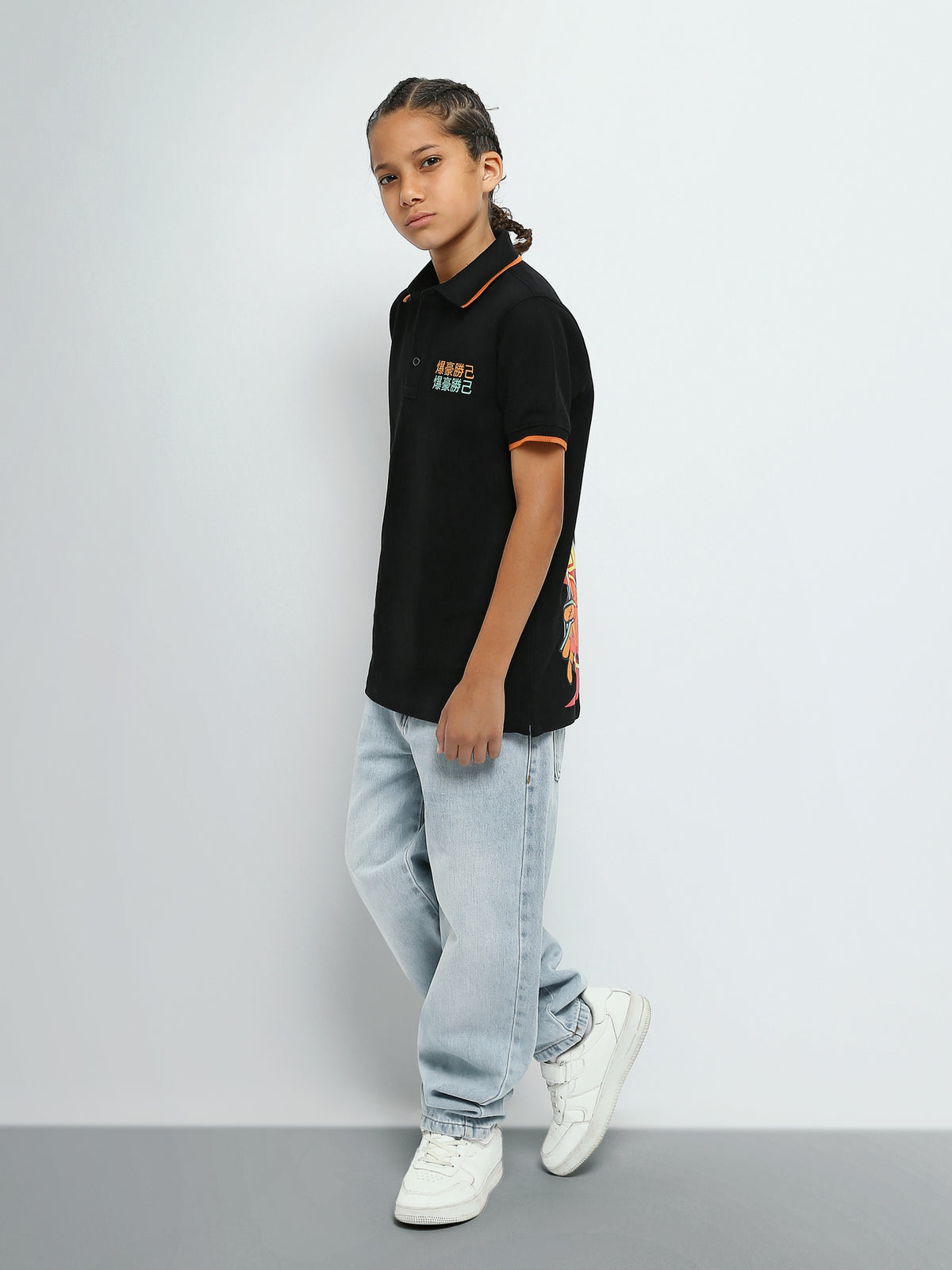 Town Team - Kids' Slim pique Boys Polo shirts Black Pique