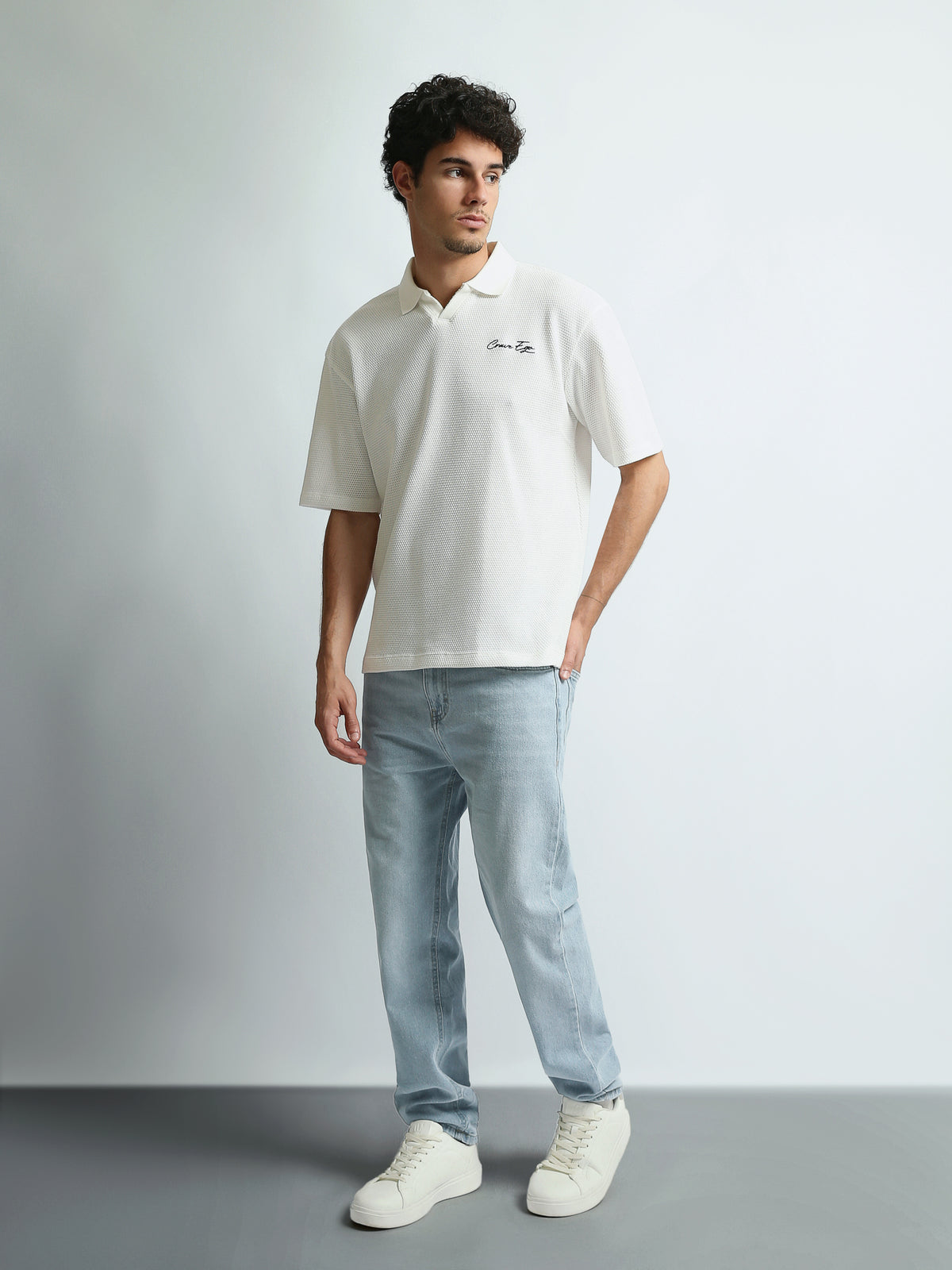 Polo shirts Oversized fit textured