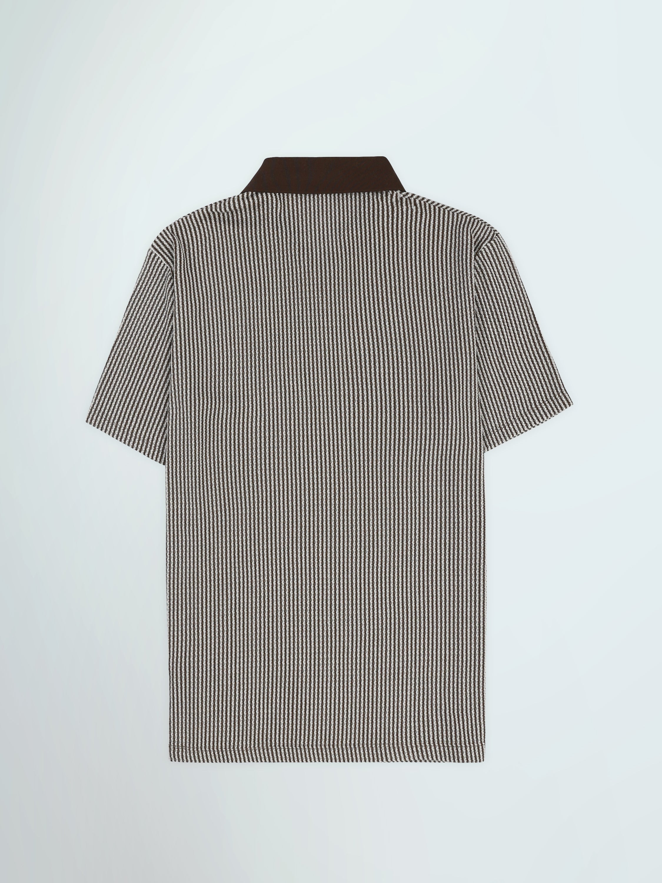 Town Team polo shirts textured regular fit BRN/WHT