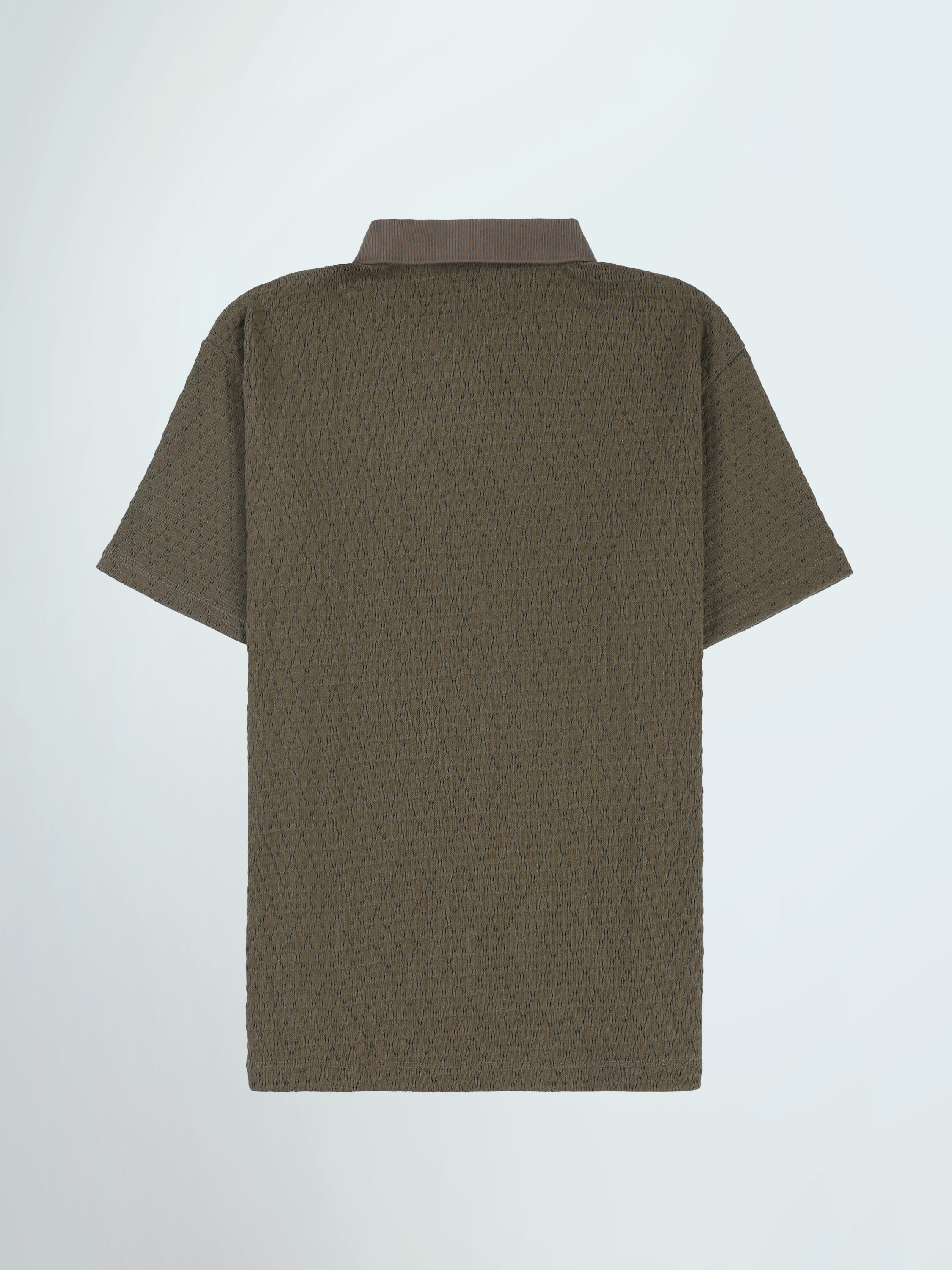 Town Team polo shirts textured regular fit Olive