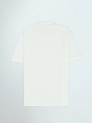 Town Team polo shirts textured regular fit OFF WHIT