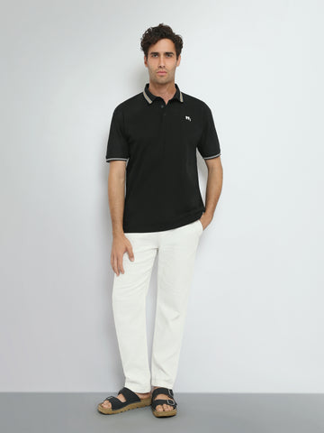 Town Team polo shirts textured regular fit OFF WHIT