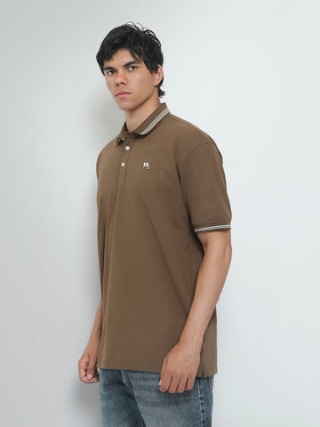 Town Team polo shirts textured regular fit OFF WHIT