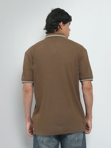 Town Team polo shirts textured regular fit OFF WHIT