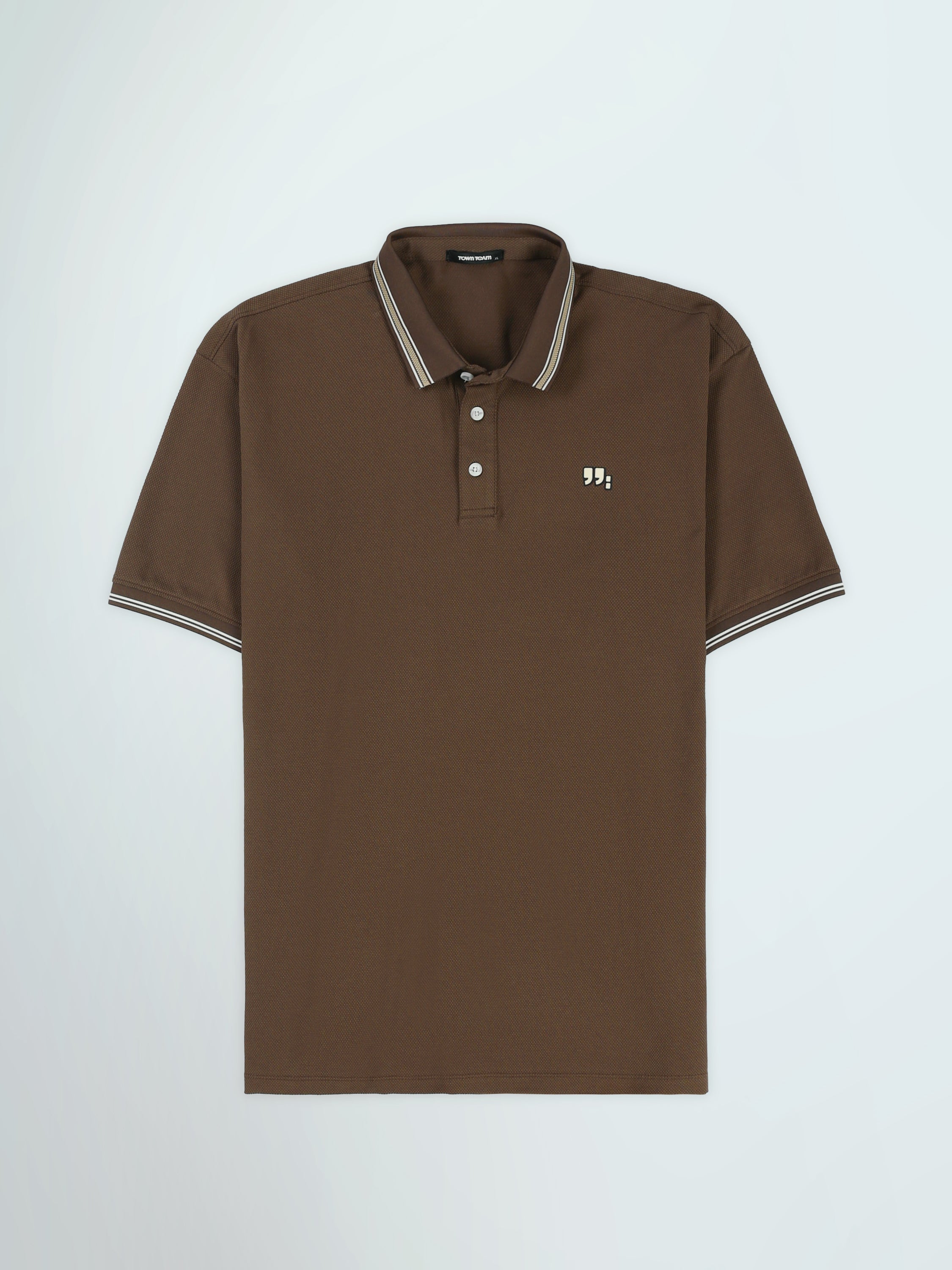 Town Team polo shirts textured regular fit OFF WHIT