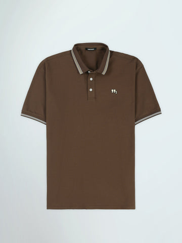 Town Team polo shirts textured regular fit OFF WHIT
