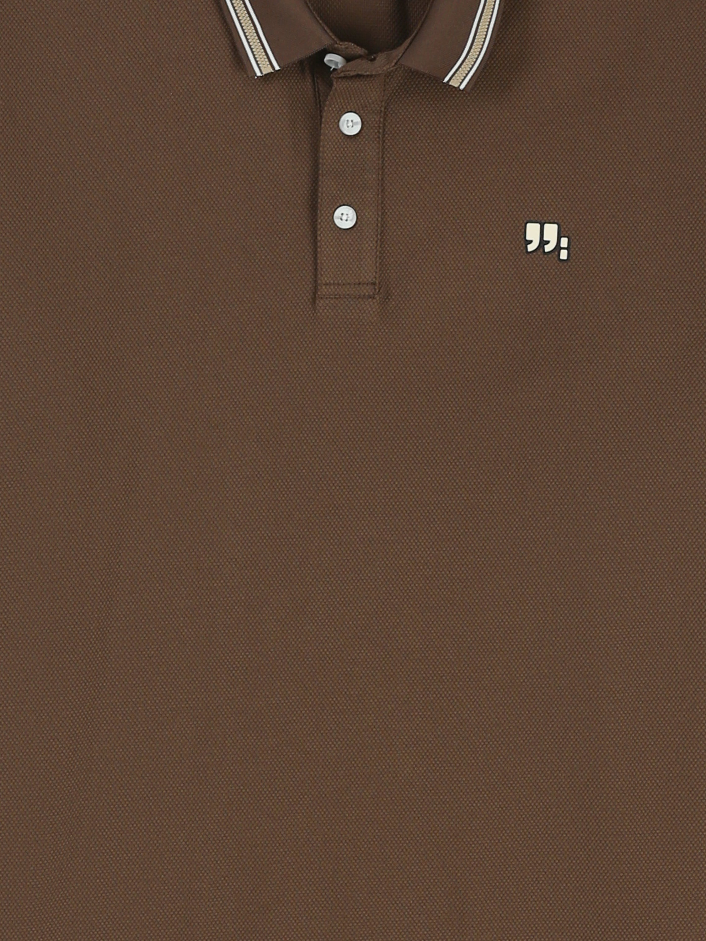 Town Team polo shirts textured regular fit OFF WHIT