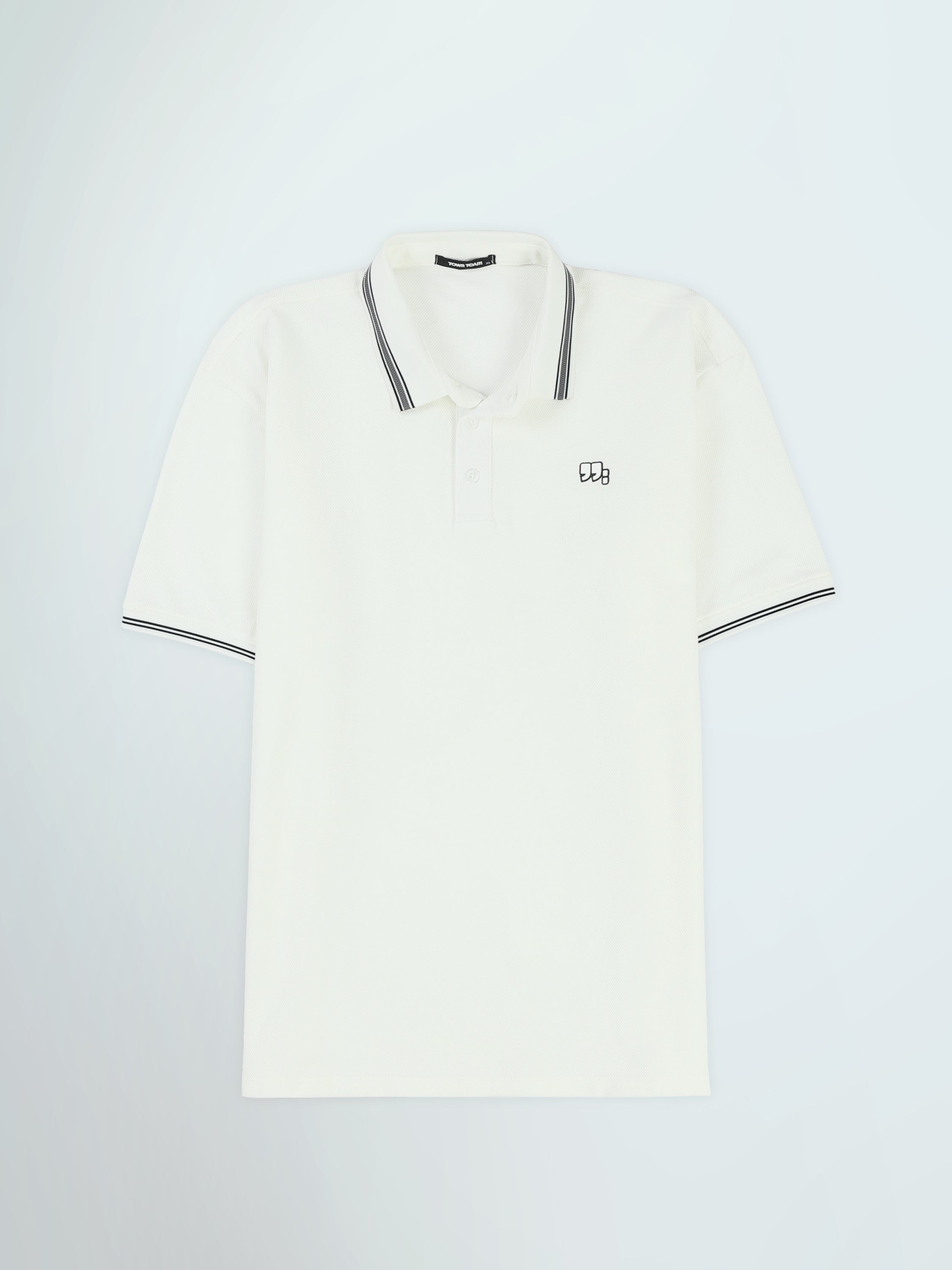 Town Team polo shirts textured regular fit OFF WHIT