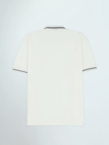 Town Team polo shirts textured regular fit OFF WHIT