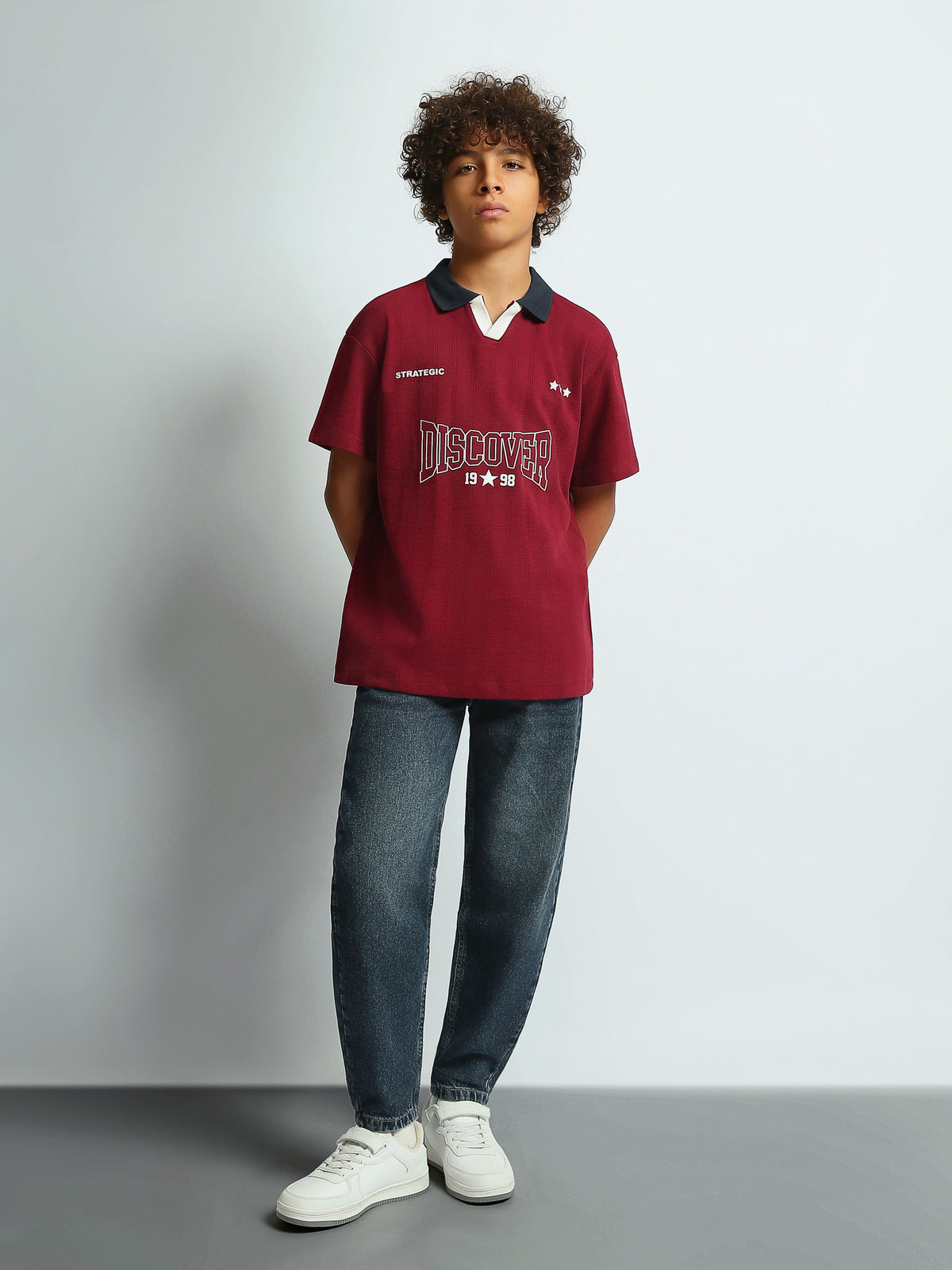 Polo shirts Oversized fit textured