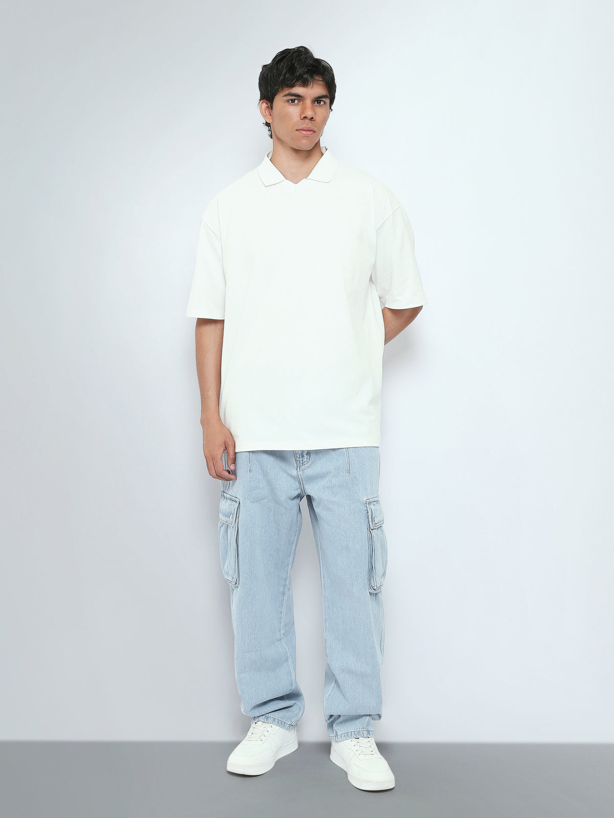 Town Team polo shirts pique oversized fit Black