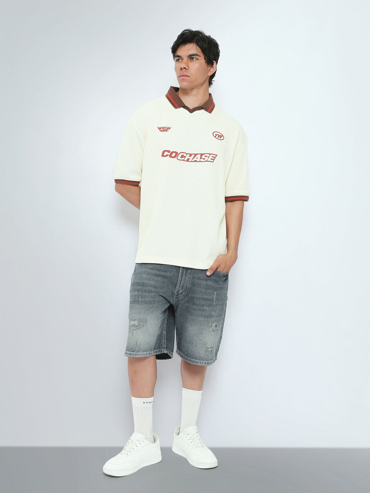 Town Team polo shirts contrasting oversized fit OFF WHIT