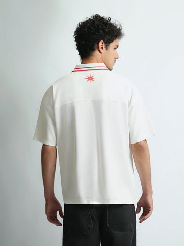 Polo shirts Boxy fit textured