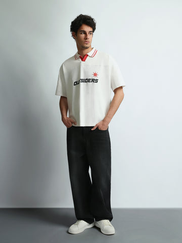 Polo shirts Boxy fit textured