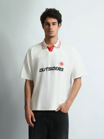 Polo shirts Boxy fit textured