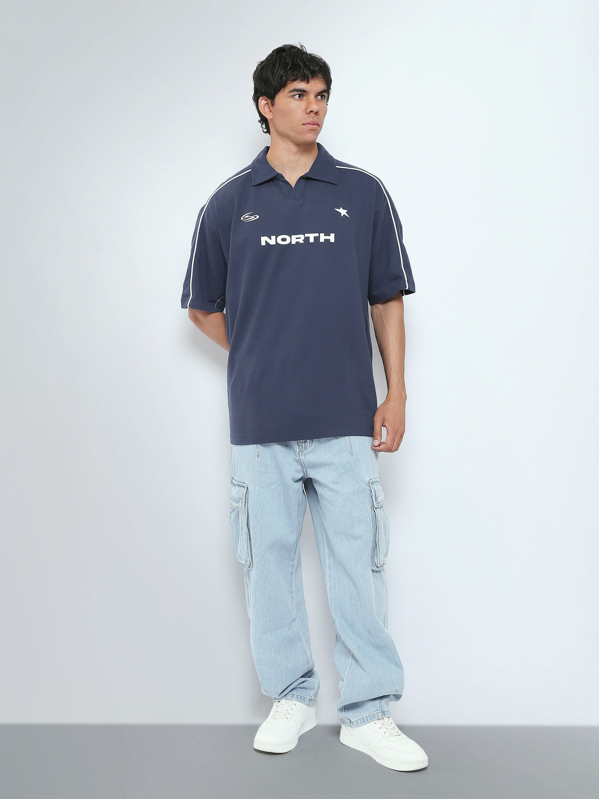 Town Team polo shirts pique oversized fit Navy