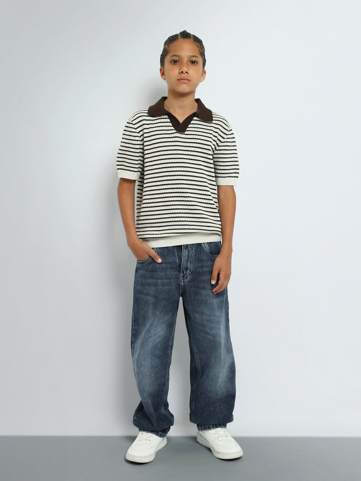 Town Team - Men's Regular premium Teens Boys Polo shirts BRN/OFF Cotton Blend