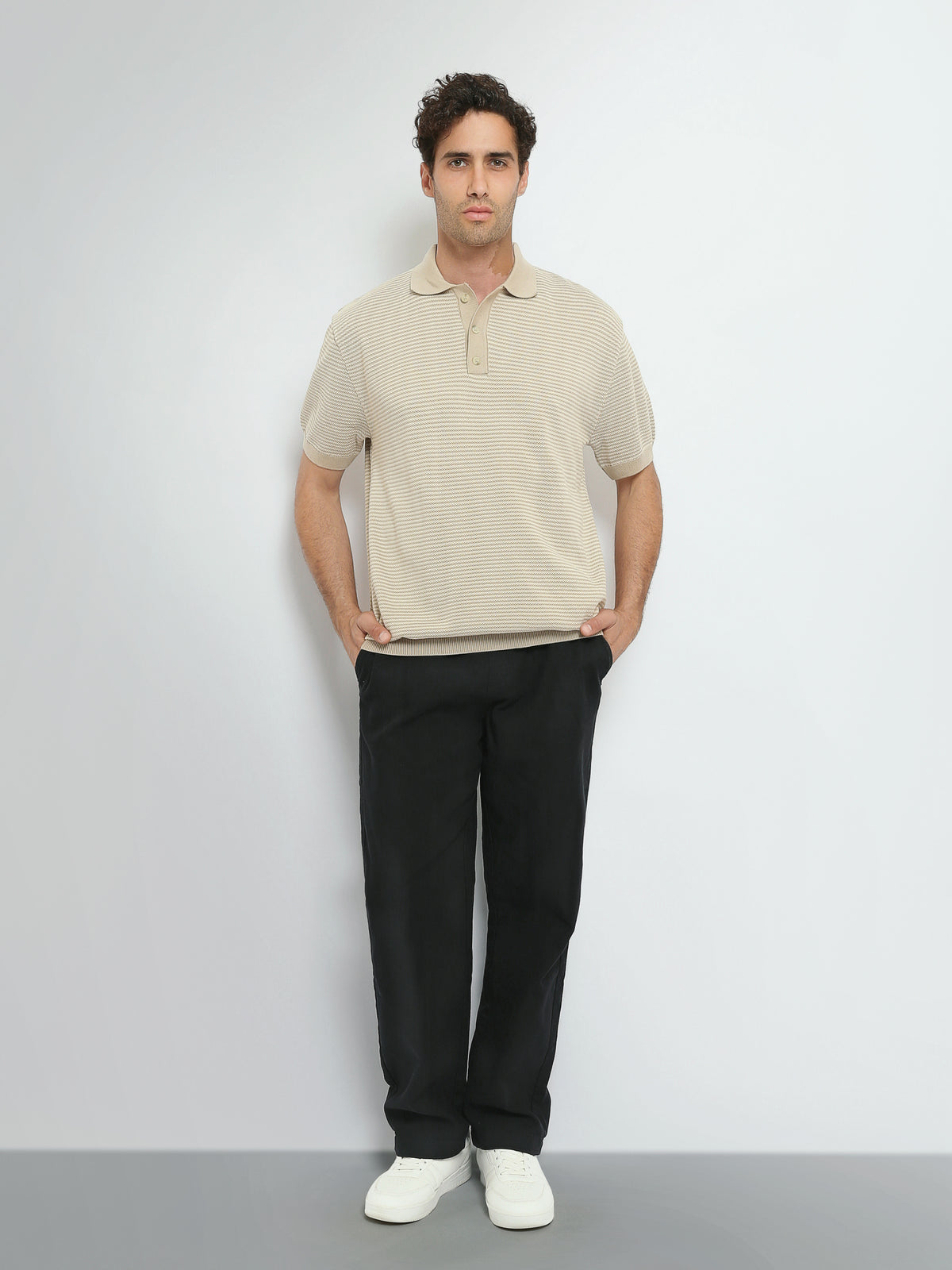 Town Team polo shirts premium regular fit BEG/WHT