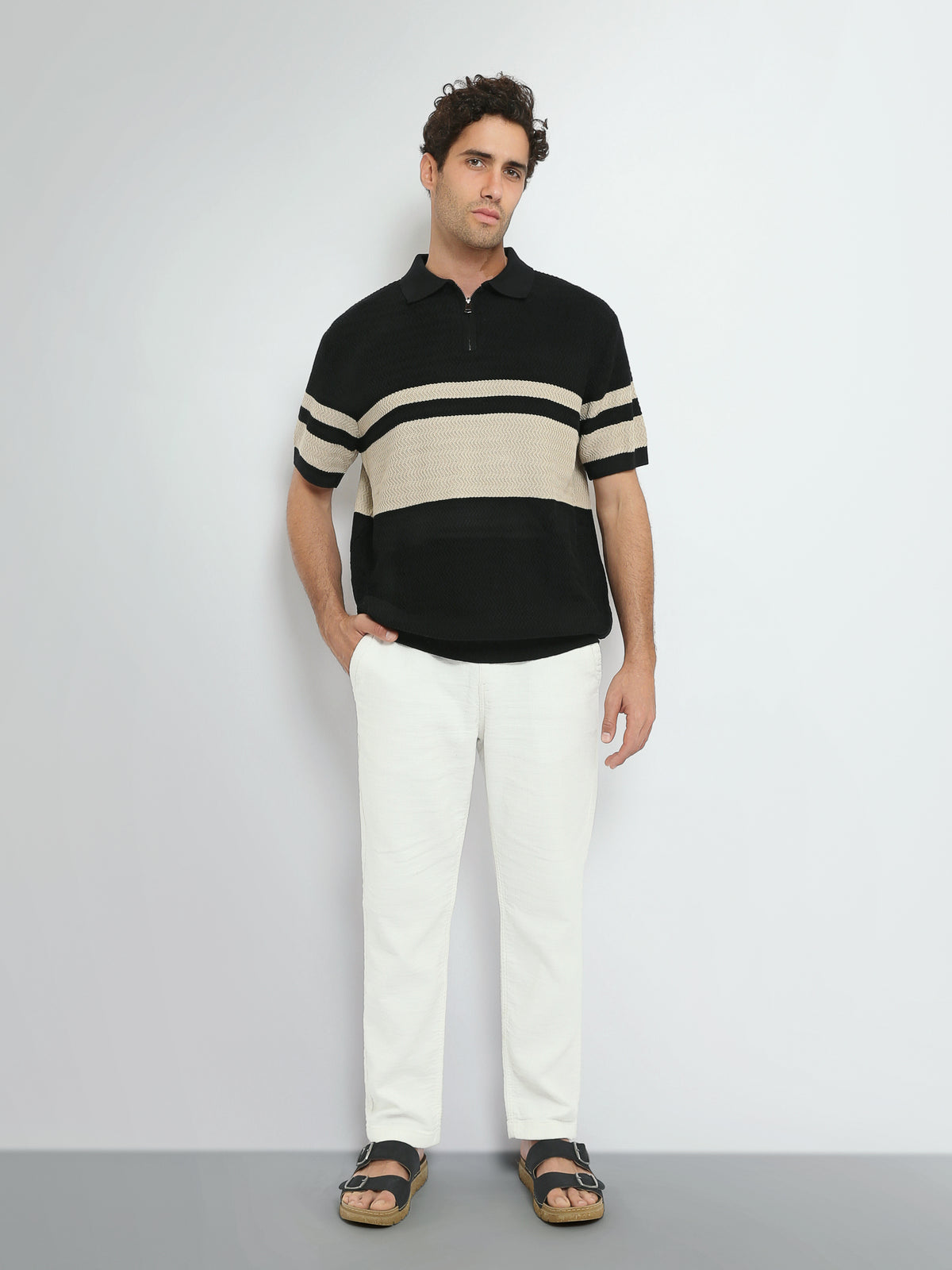 Town Team polo shirts premium regular fit BLK/BEG