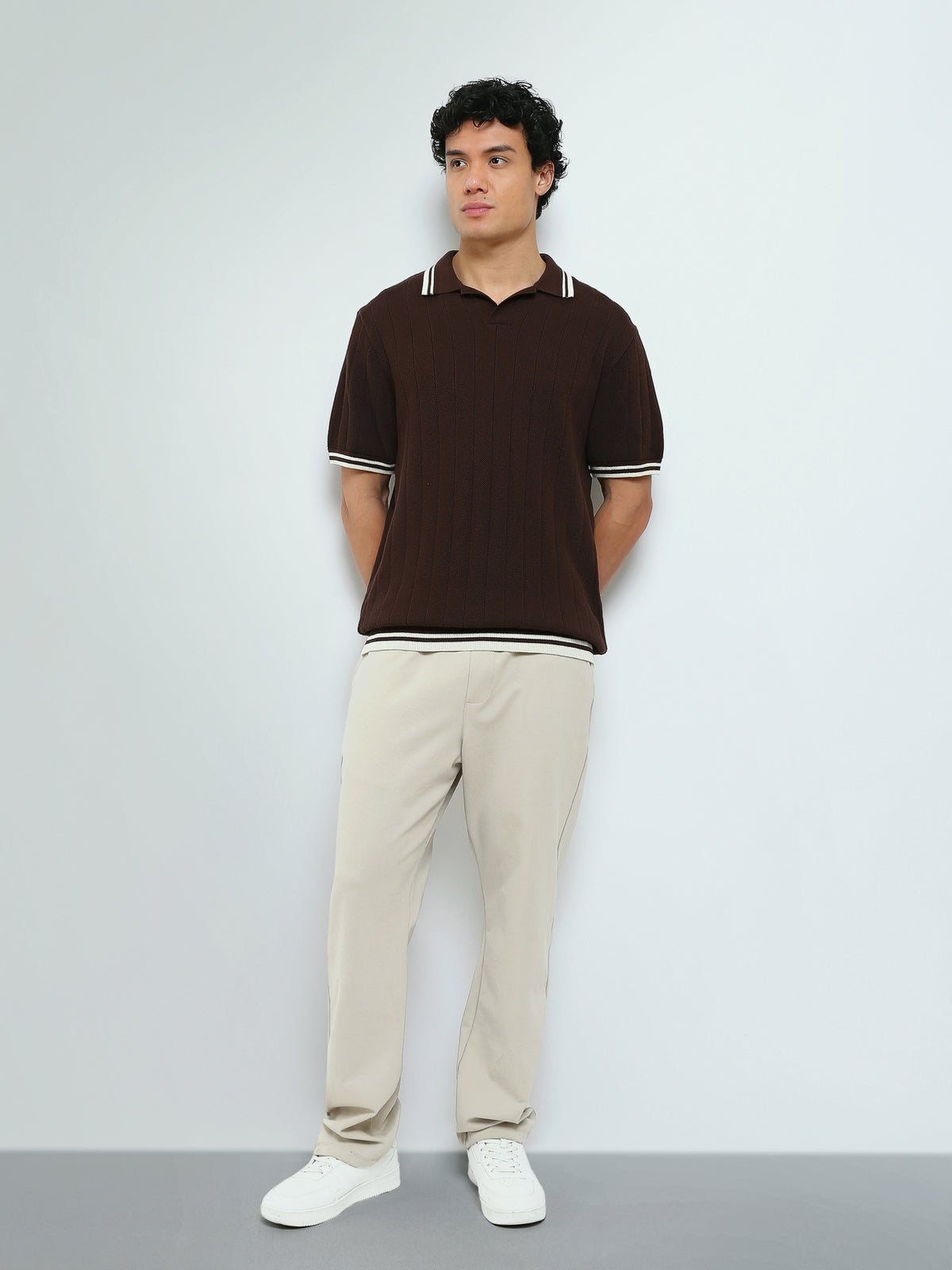 Town Team - Men's Regular premium Polo shirts Brown Pure Cotton