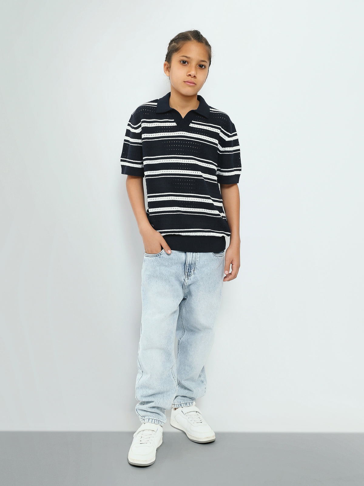 Town Team - Men's Regular premium Teens Boys Polo shirts NVY/WHT Pure Cotton