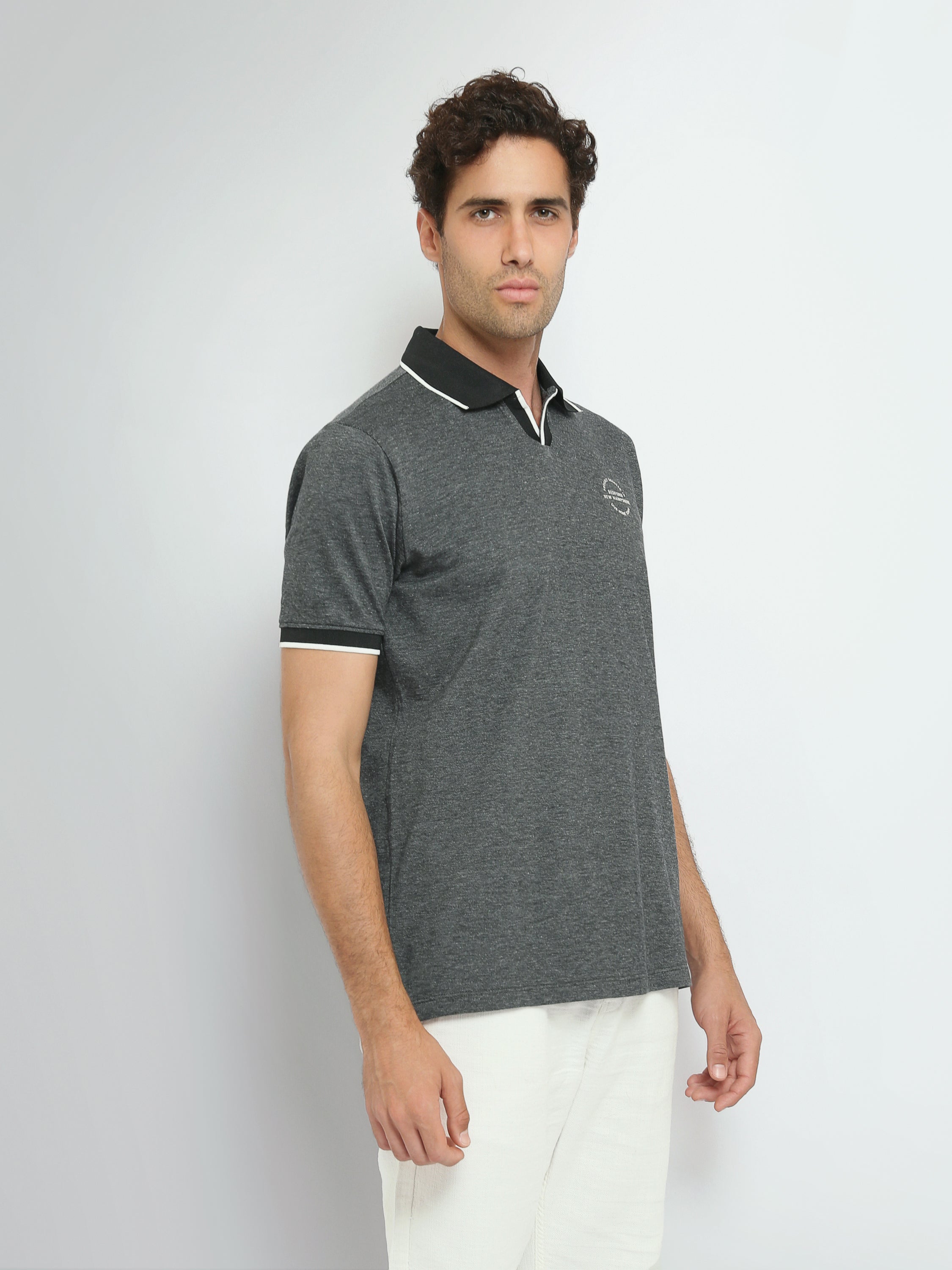 Town Team polo shirts pique slim fit Charcoal