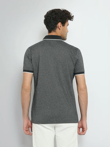 Town Team polo shirts pique slim fit Charcoal