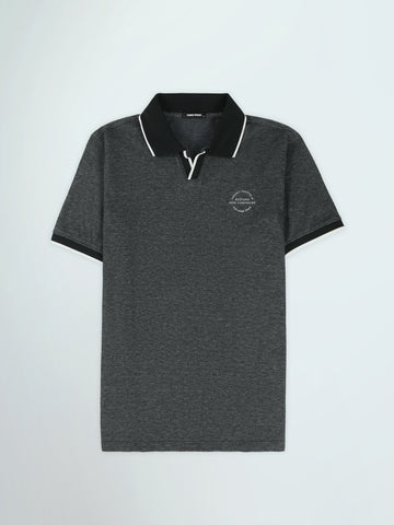 Town Team polo shirts pique slim fit Charcoal