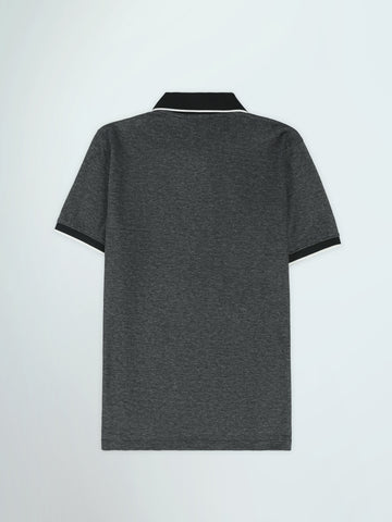 Town Team polo shirts pique slim fit Charcoal