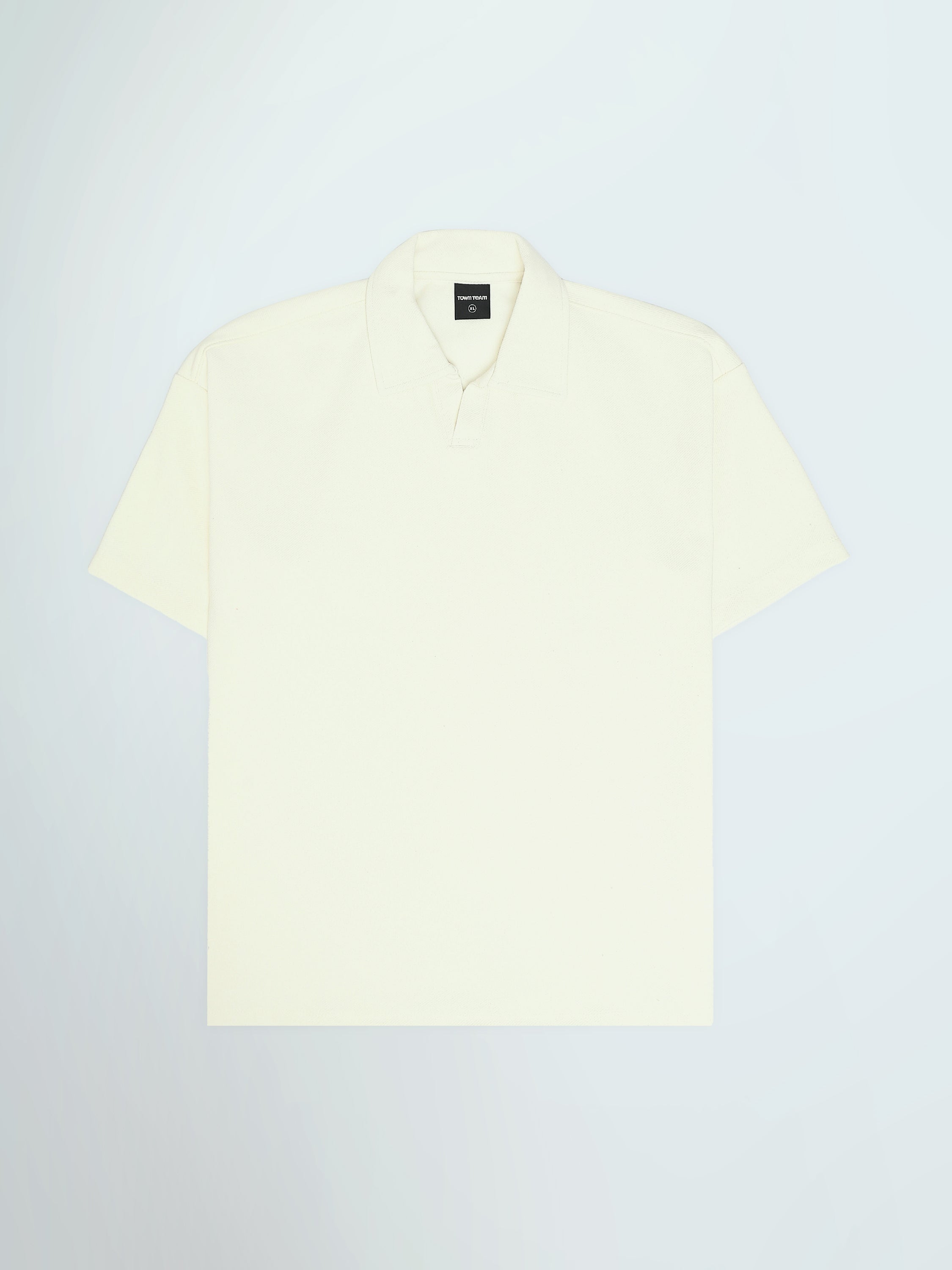 Town Team - Men's Comfort/Baggy plain top Polo shirt Sets OFF WHIT Mixed fabric
