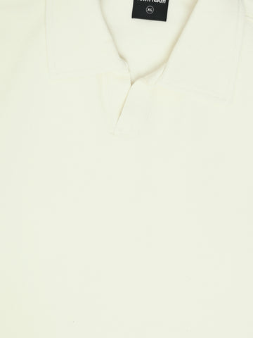 Town Team - Men's Comfort/Baggy plain top Polo shirt Sets OFF WHIT Mixed fabric