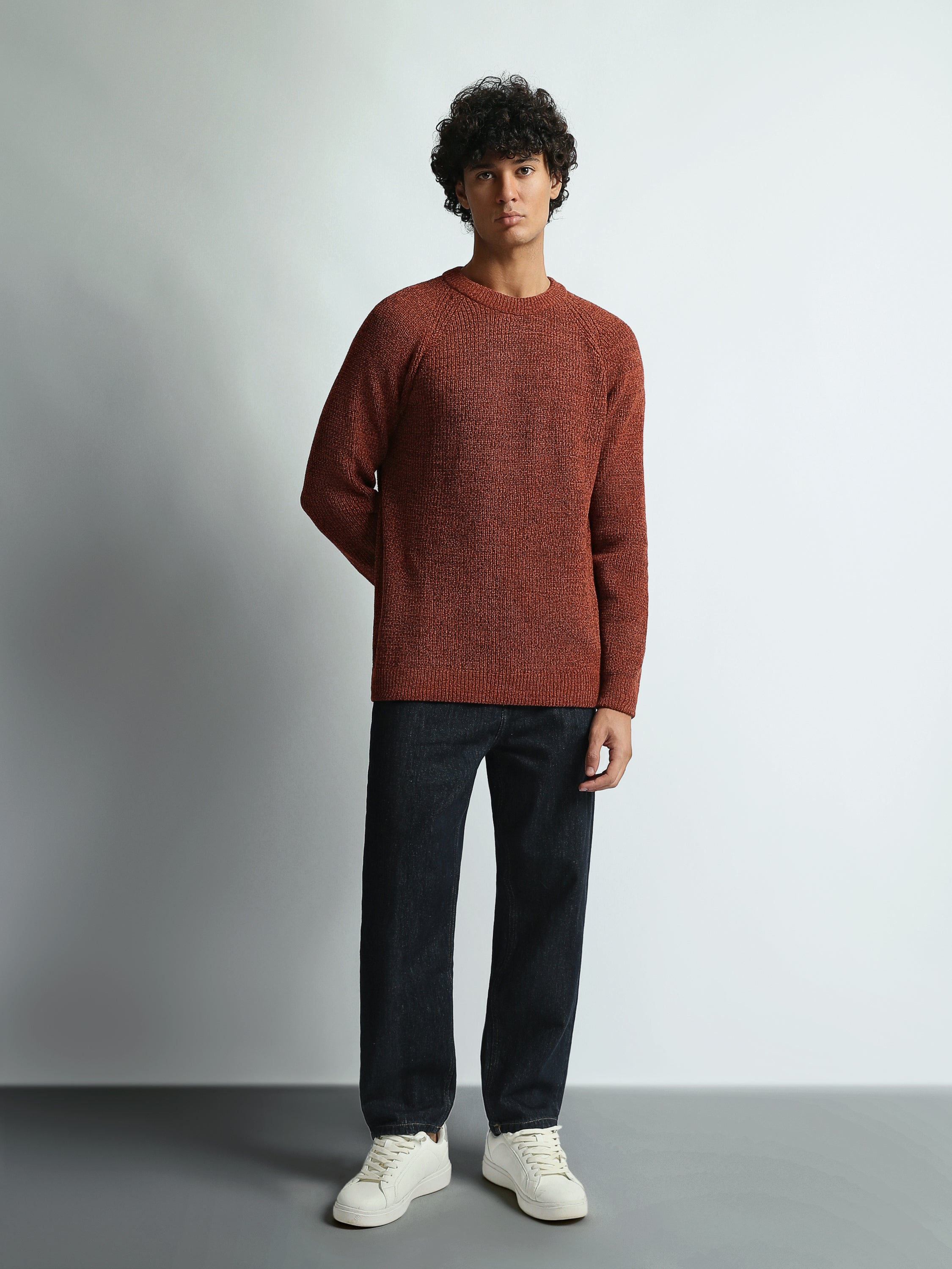 Town Team pullovers plain regular fit Beige